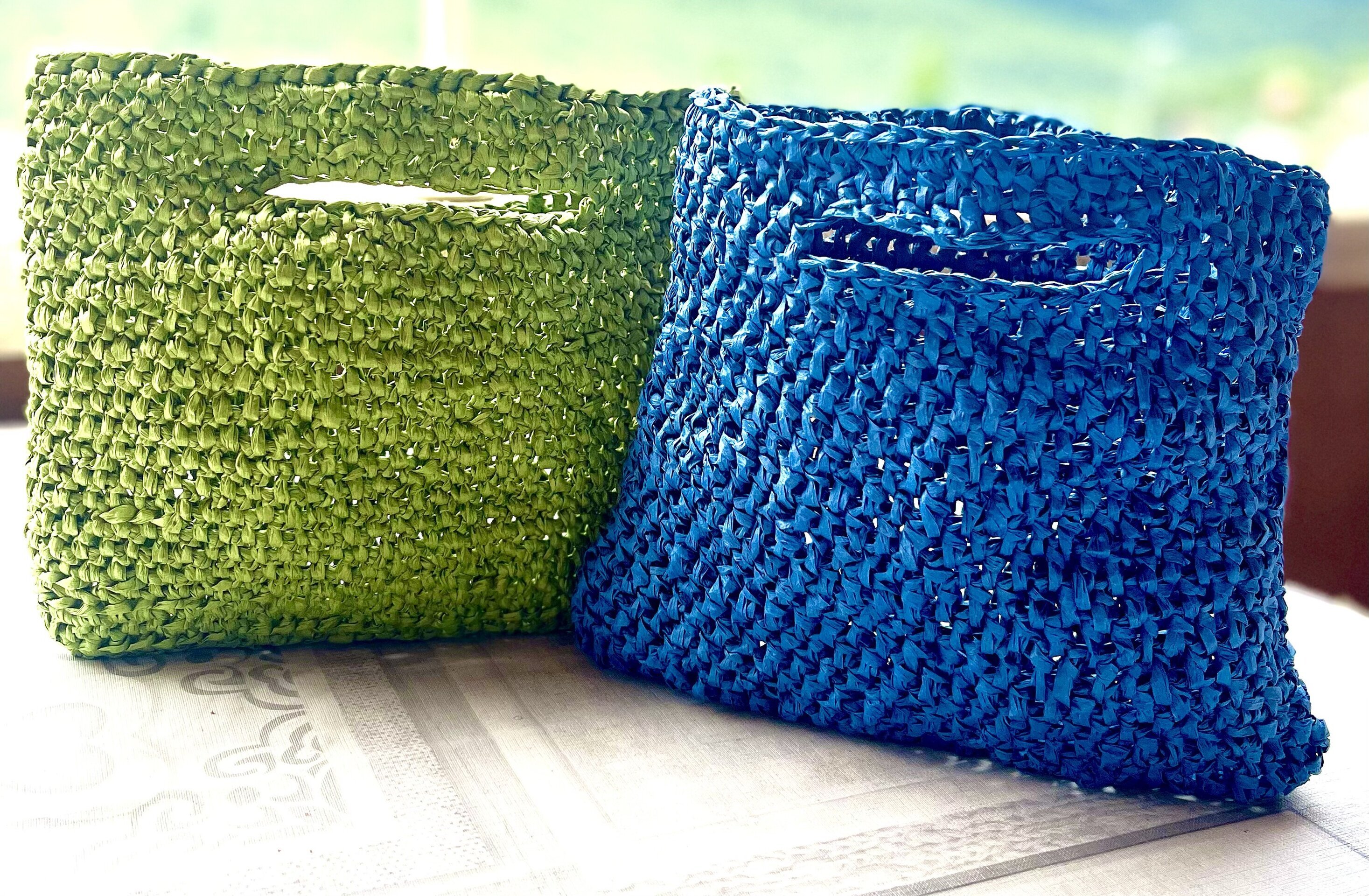 Bolso de mano modelo Life Rafia verde - 2