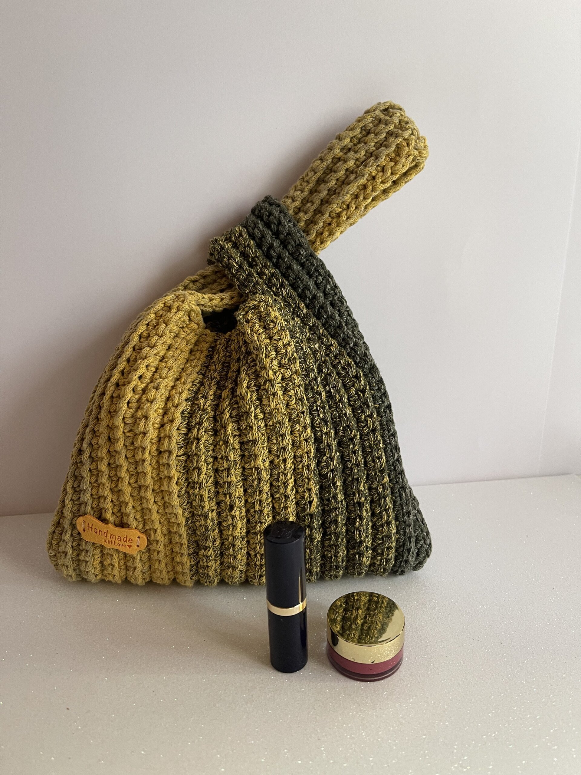 Bolso japonés modelo Japan degradado amarillo verde gris - 2
